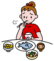 食欲不振のイラスト